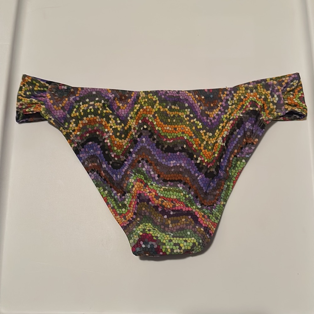 L*Space Bikini Bottom Mosaic Multi Color Print Si… - image 3